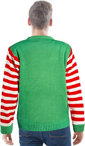 Ugly Christmas Sweater for Women Men, Funny Green Elf/Santa Claus Pullover Christmas Sweater,Vintage Ugly Sweater Jumper in Saudi Arabia