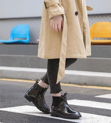 kkdom Boys Girls Waterproof Outdoor Side Zipper Comfort Chelsea Ankle Boots(Toddler/Little Kid/Big Kid) in Saudi Arabia