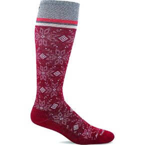 Sockwell Women's Winterland Moderate Graduated Compression Sock, Ruby - M/L