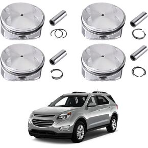 4 Set 12578324 Engine Piston & Rings Kit for Regal Verano Equinox Terrain Impala Lacrosse Cobalt Malibu G6 Aura 2.4L