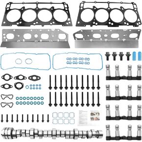 MDS 5.7L Hemi Camshaft Lifter Kit With Headgasket Set, Compatible with 2009-2021 Chrysler 300 Dodge Charger Durango 09-16 Ram 1500 Jeep Grand Cherokee 09-10 Commander, Replace# 53022372AA 53021726AE