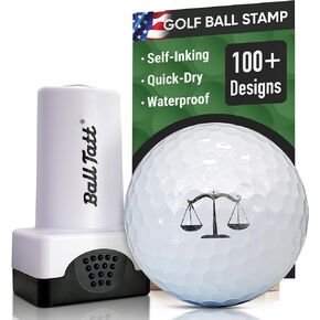 Justice Golf Ball Stamp, Golf Ball Stamper, Self-Inking Golf Ball Stamp Markers, Reusable Golf Ball Marking Tool to Identify Golf Balls, Golfer Gift Golfing Accessories (Justice)
