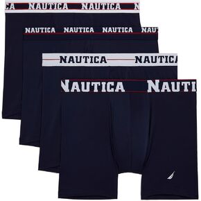 سراويل داخلية قصيرة قابلة للتمدد للرجال من Nautica مكونة من 4 قطع محدودة الإصدار