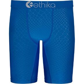 Ethika Mens Staple Boxer Brief | Python Embossed -Blue-