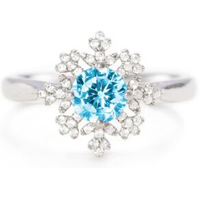 STORYJEWELLERY Snowflake Ring for Women, Silver Snowflake Christmas Ring for Her, Promise Matching Couple Ring for Wife, Valentines Day Gift Snowflake Ring for Women