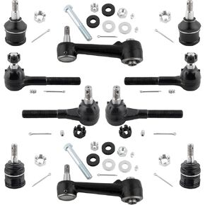 BOXI 10pcs Front Tie Rod Ends Steering Idler Arms Lower Upper Ball Joints for Dodge CB300 B100 B150 B1500 B200 B250 B2500 B300 B350 B3500 1979-98 2WD;Standard Suspension|ES2120 ES2121 K7106 K7025 K778