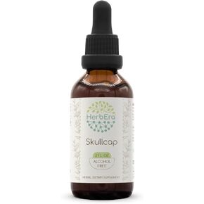 Skullcap B120 Alcohol-Free Herbal Extract Tincture, Concentrated Liquid Drops Natural Skullcap (Scutellaria lateriflora) 4 fl oz