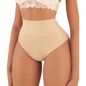 Hibluco Tummy Control Underwear Seamless Thong for Women Sexy Stretchy Nylon Panties