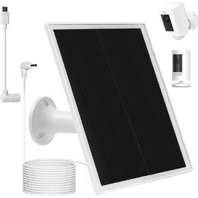 Solar Panel Charger for Ring Camera, Compatible with Stick Up Cam, Stick Up Cam Pro, Spotlight Cam Plus/Pro, 6W5V (2Pack)