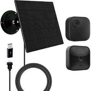 Solar Panel for Blink Camera Outdoor, Camera Solar Panel Compatible with Blink Outdoor(3rd Gen/4th Gen) and Blink XT XT2 Camera, Solar Panel Charger for Blink Camera with Rubber Plug, IP66 Waterproof