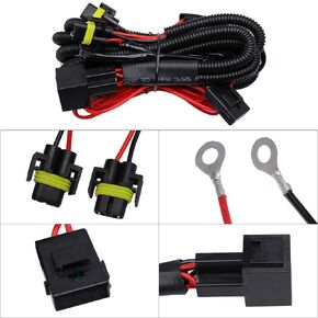 H11 880 881 H8 Universal 40A Relay Wiring Harness Kit Fits LED Automotive Fog Light Conversion Assemblies