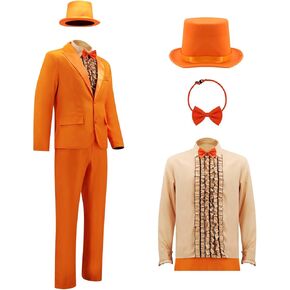 Adult Lloyd and Harry Tuxedo Costume Mens 80s 90s Suits Dumb Hat Shirts Halloween Dumber Costume Outfit