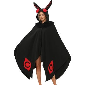 Unisex Mothman Costume Mothman Cosplay Hooded Cape Halloween Costumes Plus Size