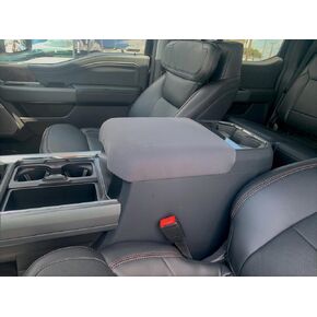 Auto Console Covers- Fits The Ford F-250 Super Duty 2023-2024 (5 Passenger with Front Bucket Seats) 2023-2024 Center Console Armrest Cover Waterproof Neoprene Fabric (Black)