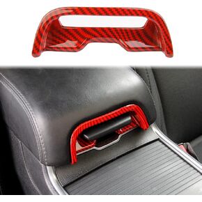 Red Carbon Fiber Armrest Box Handle Bowl Cover Trim Interior Decoration Accessories for Dodge Charger 2011-2021/Chrysler 300 2015-2021
