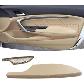Front Left Beige Leather Door Panel Lid Armrest Fit for Honda Accord 2-Door Coupe 2008-2012 Accessories 83571-TE0-A51ZA, Driver Side