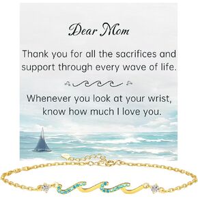Mom Bracelets for Women - Christmas Gifts for Mom, Mom Gifts for Christmas, Presents for Mom, Mom Gifts from Daughters, Mother Christmas Gifts from Son, Birthday Gifts for Mom, Mothers Day