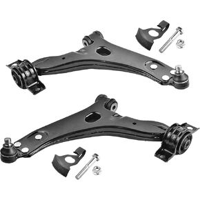 [2pcs] K80407 K80408 Front Lower Suspension Control Arm and Ball Joint Assembly Compatible With 2004 2005 2006 2007 Ford Focus 2.0L 2.3L, 2008 2009 2010 2011 Ford Focus 2.0L