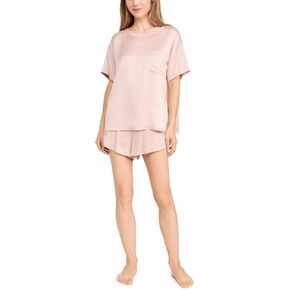 Lunya Women's Washable Silk Tee Short Set