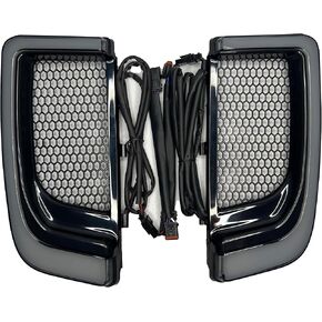 Motorcycle LED Fairing Lower Grills Turn Signal Light Running Light Fit for Harley Touring Street Gilde Road Gilde Electra Glide Ultra Limited 2014-2023