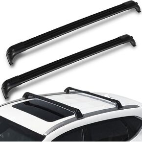 ECCPP Car Top Luggage Carrier Bar Black Fit for Land Rover LR3 2005-2009,for Land Rover LR4 2010-2016,Aluminum Roof Rack Cross Bars