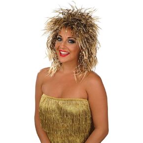 fun shack 80s Wigs for Women, 80s Rocker Costume Women, 80s Rocker Wig Women, Blond 80s Wig, Rockstar Wigs Women