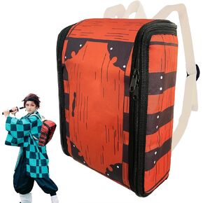 Cosplay Backpack Gifts Box Wooden Printing Mini Bag Anime Merch Cosplay Props for Boys Girls Kids Teens,11.8×8.6 inches
