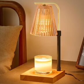 REIDEA Candle Warmer Lamp Timer, Dimmable Adjustable Height Wax Melt for Large 3 Wicks Scented Candles (Up to D-5.5 inches/H-6.6 inches), Safe and efficient, G2, Champagne Gold