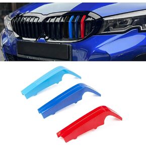 x xotic tech M-Colored Stripe Grille Insert Trims Compatible with BMW 3 Series G20 2023 2024-up 330i 330e 320i 320d Sedan Kidney Grill (8-Beams Standard Grille)