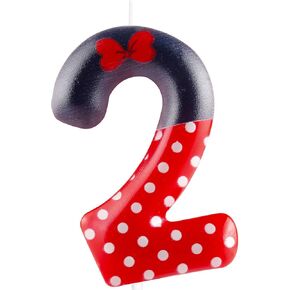 Red Mouse 2nd Birthday Candle for Boys Girls, Black Red Mouse Birthday Cake Topper for Cartoon Theme Birthday Party Decorations Supplies in Kuwait