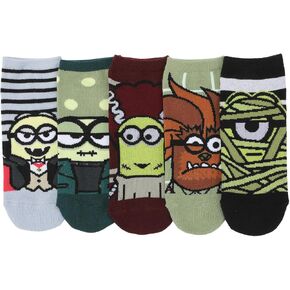 Bioworld Despicable Me Minions Classic Monsters Costumes Women’s 5-Pair Ankle Socks