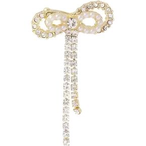 Bow Ear Cuff for Women Rhinestone Bow Ear Cuff Earrings Bow Knot Ear Cuff No Piercing Wedding Prom Jewelry