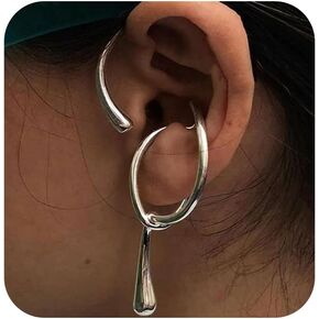 Gold Knot Ear Cuff Earrings for Women Clip On Cartilage Earrings Silver Ear Cuffs Non Pierced Cartilage Wrap Ear Cuff