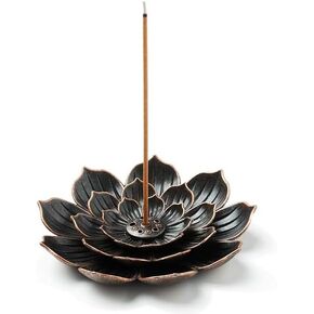 Incense Holder with Incense Stick Tray: Multi-Functional Incense Burner and Stick Holder Combo (Black, 1Pcs)