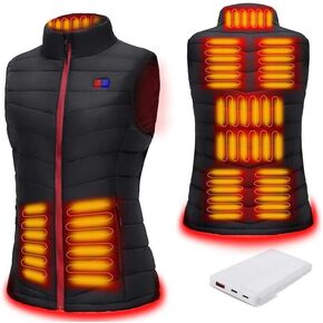Unilove Heated Vest for Women, with Battery Pack Warming Heated Jacket, Lightweight Heated Clothing Black