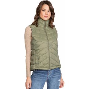 Love Tree Women's Juniors Cropped Packable Travel Puffer Vest