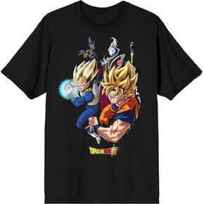 Dragon Ball Super Character Men's Black Crew Neck T-Shirt