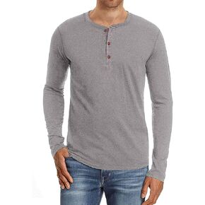 Sailwind Mens Henley Long Sleeve T-Shirt Cotton Casual Shirt