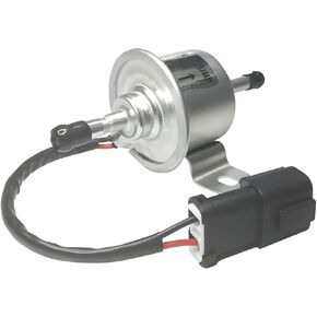 12V Electric Fuel Pump Compatible with Kubota ZD18 ZD21 ZD28 BX24 BX25 BX2350 BX2360 BX2370 BX2380 BX2200 BX2660 Replacement for RC601-51352 RC601-51350 R1401-51350 R1401-51352, Black