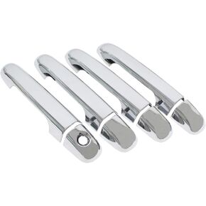 NewYall Front Rear Exterior Door Handle Covers Chrome for Hyundai Elantra 2007-2010 Kia Soul 2011-2013 Outer Outside Left Driver and Right Passenger Side