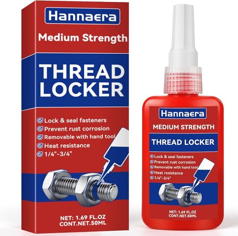 Thread Locker 271H Red 50ML/1.69FL OZ, High Strength Permanent, Lock & Seal Nuts, Bolts, Fasteners and Metals, High-Temperature, Anaerobic, Anti-Rust in Saudi Arabia