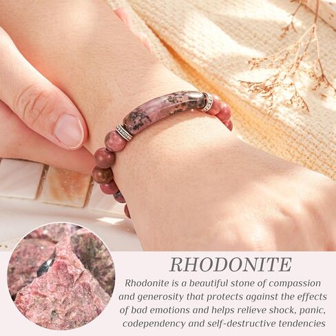 Seyaa 8mm Natural Stone Bracelet Gifts for Mom Grandma, 30 50th Birthday Gifts for Women Mother's Day Valentine's Day Christmas Gifts for Her in Saudi Arabia