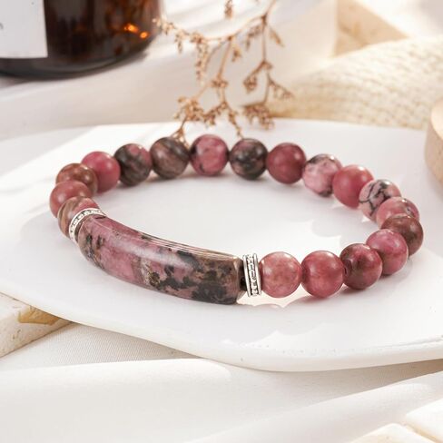 Seyaa 8mm Natural Stone Bracelet Gifts for Mom Grandma, 30 50th Birthday Gifts for Women Mother's Day Valentine's Day Christmas Gifts for Her in Saudi Arabia