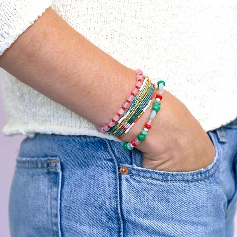 INK + ALLOY Mixed Beaded Bracelet Stack for Women, Curated Boho Stackable Bracelet Set, Handmade Jewelry for the Modern Bohemian in Saudi Arabia