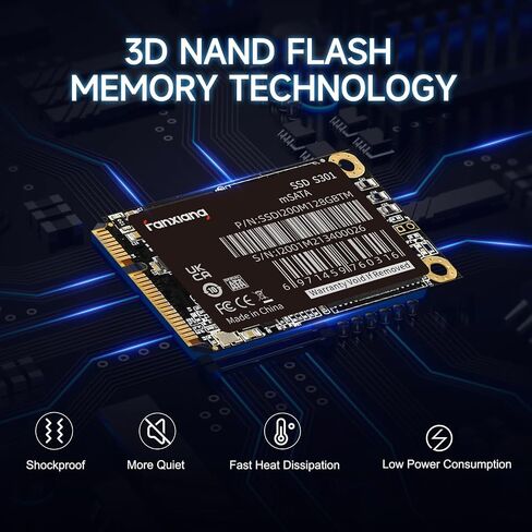 fanxiang S301 256GB mSATA SSD Mini SATA III 6Gb/s Internal Solid State Drive, 3D NAND, Compatible with Ultrabook Desktop PC Laptop in Saudi Arabia