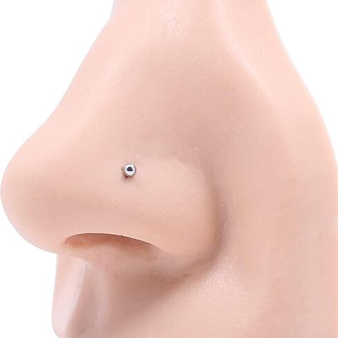 FANSING Nose Rings Surgical Steel Nose Studs L Shaped Nose Rings for Women Men Nostril Piercing Studs with Ball End in Saudi Arabia