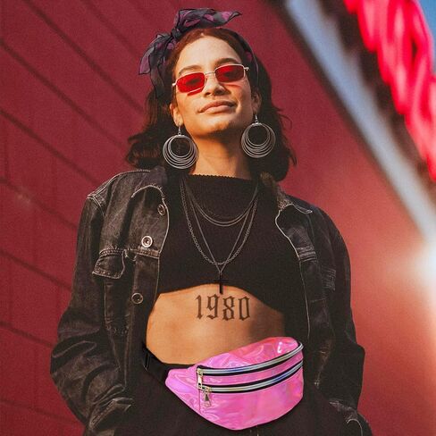 15 Pcs 80s Accessories for Women Fancy Costume Set Bow Headband Gloves Earrings Necklace Bracelet Fanny Pack Party in Kuwait
