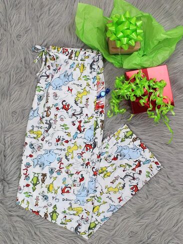 دكتور سيوس غرينش كات في القبعة وبيض أخضر وسروال نوم للرجال in Kuwait