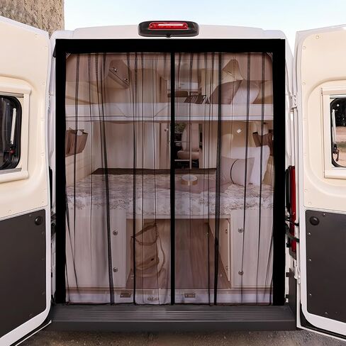 ZATOOTO Van Bug Screen Magnetic Sliding Door Van Screen Mesh Curtains Easy to Install and Remove, Universal Fly Screen for Mercedes Sprinter Ford Transit RAM Promaster and Campervans, 71"(H) x 59"(W) in Kuwait