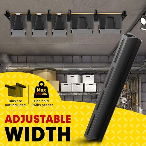 4 Packs Lumber Storage Rack, Lumber Rack Wall Mount, Heavy Duty Wood Storage Racks, 720 LB Sturdy Garage Wood Organizer with 2 Short Bars for Change, Orange Lumber Metal Racks in Saudi Arabia